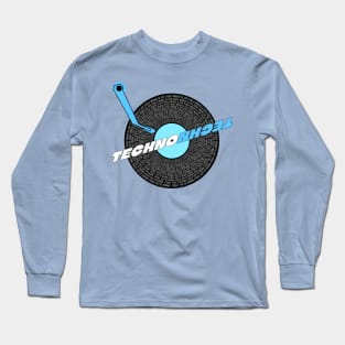 house music is life techno themed design Long Sleeve T-Shirt